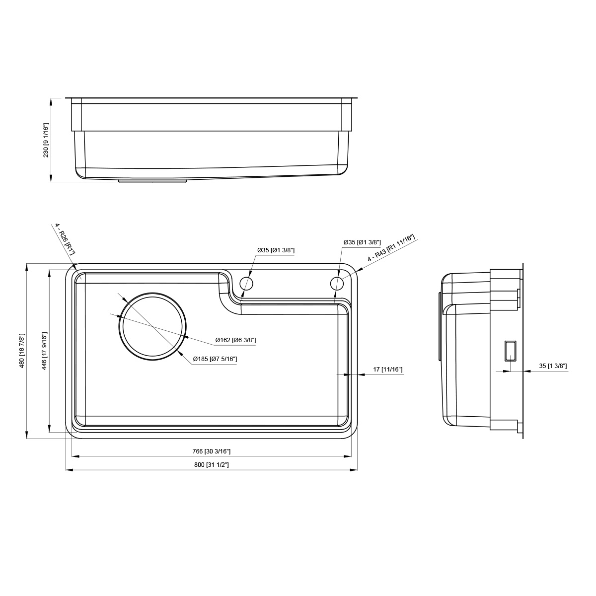 Chậu rửa bát 1 hố DeMuhler ML978048A - Image 7